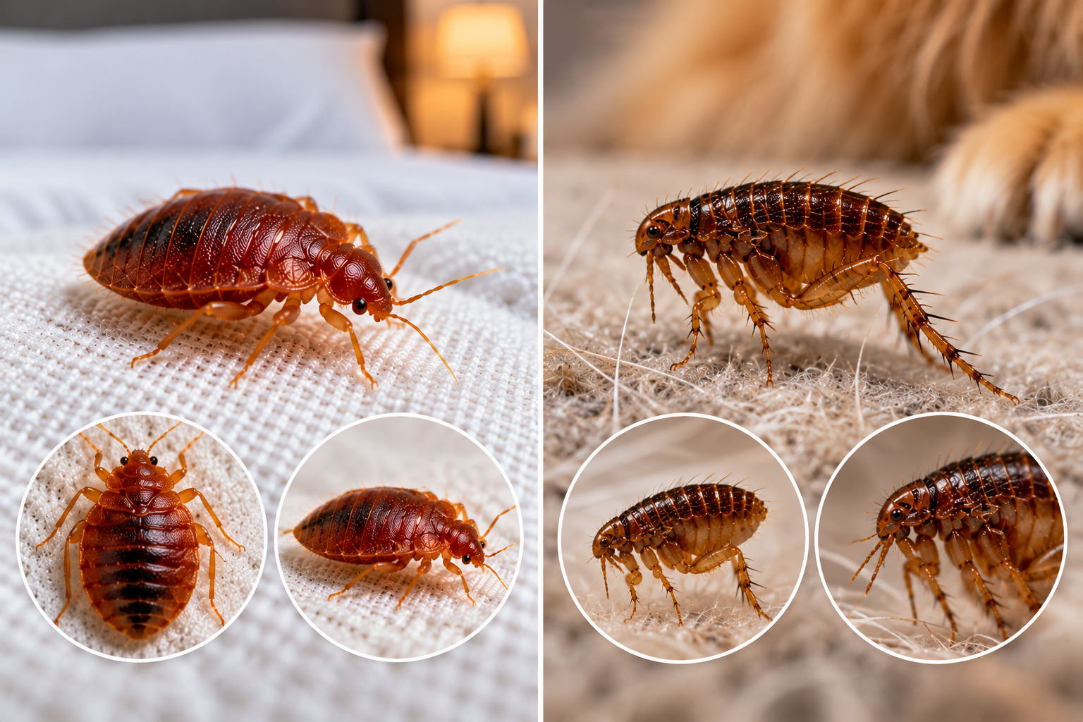 Bed Bugs vs Fleas