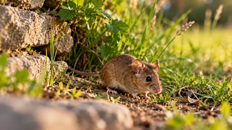 Field mouse moving indoors in the fall