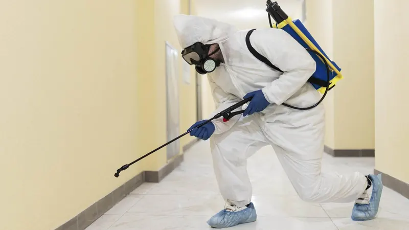 Technician finding where pests are getting in